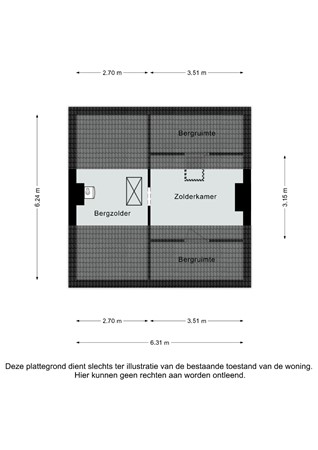 Plattegrond - Cluysenaerstraat 11, 6372 TP Landgraaf - Cluysenaerstraat 11 Landgraaf - Zolder 2D.jpg